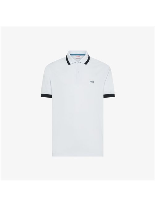 Polo a maniche corte in cotone bianco SUN 68 | A36112/01